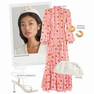 NWOT LISOU Floral Ruffle Long Sleeve Silk Maxi Dress SZ 2